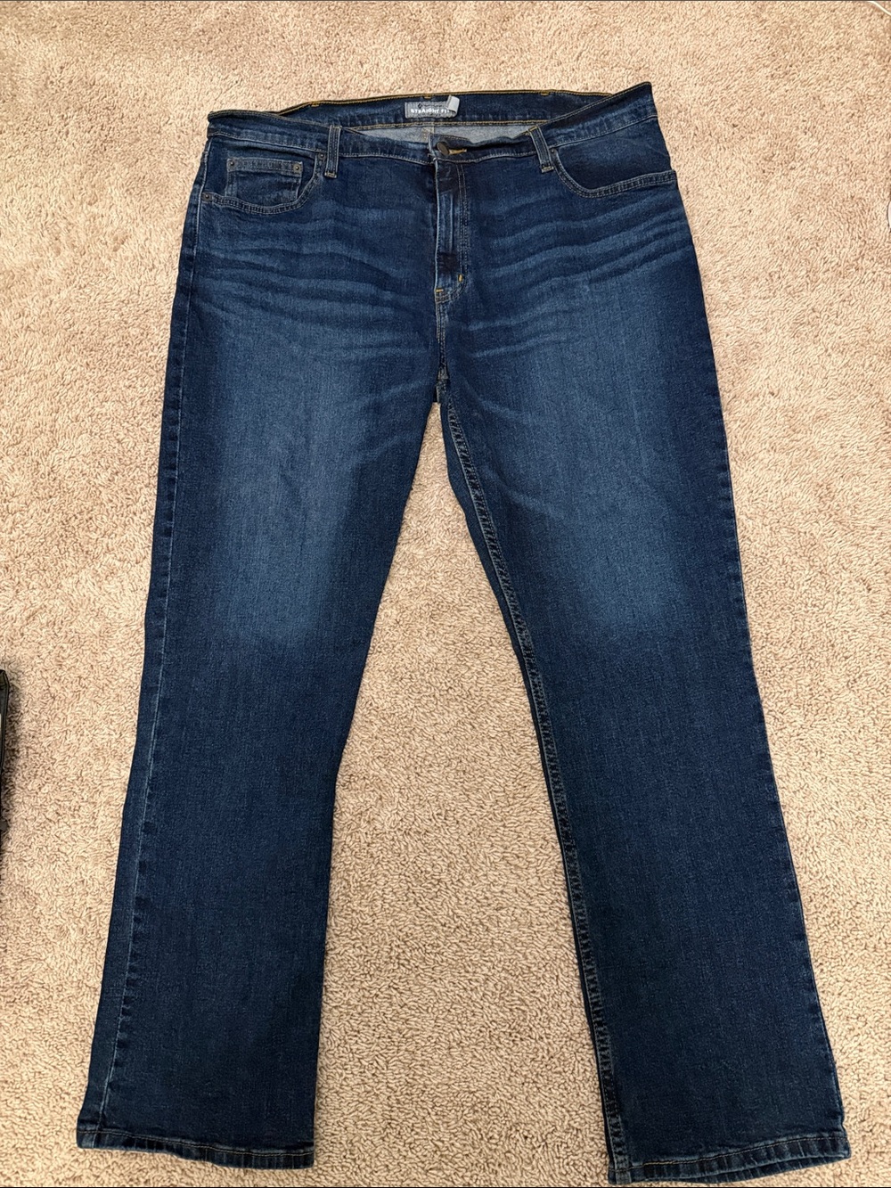 Members Mark Straight Leg Men's Jeans in Dark Blue Denim size 40X32